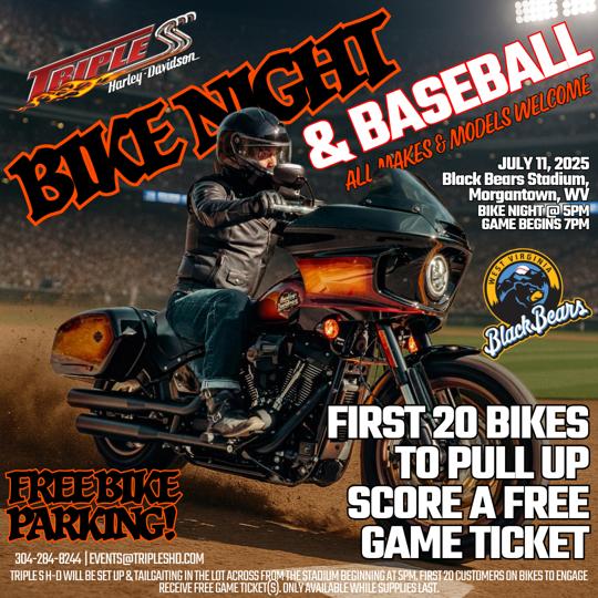 Bike Night at WV Black Bears Baseball Game