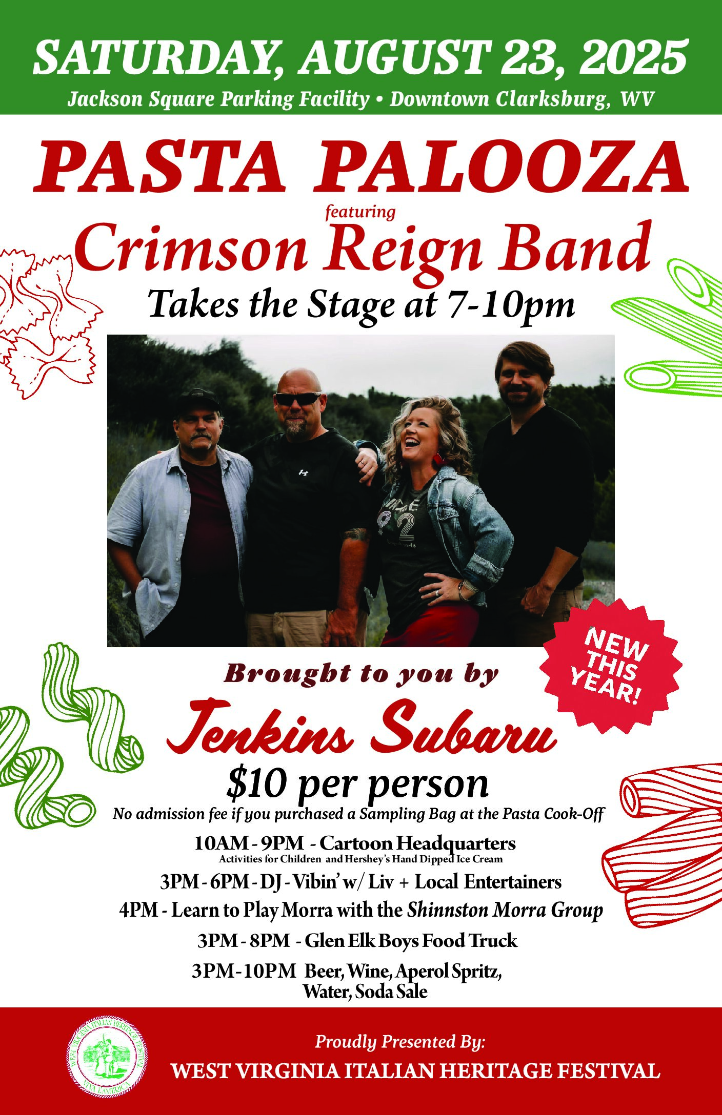 Pasta Palooza- Featuring Crimson Reign Band