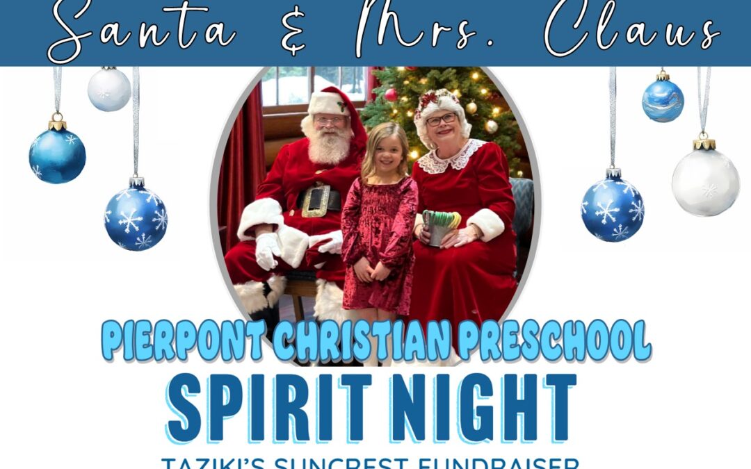 A Merry Visit @ Taziki’s- Santa & Mrs. Claus Spirit Night
