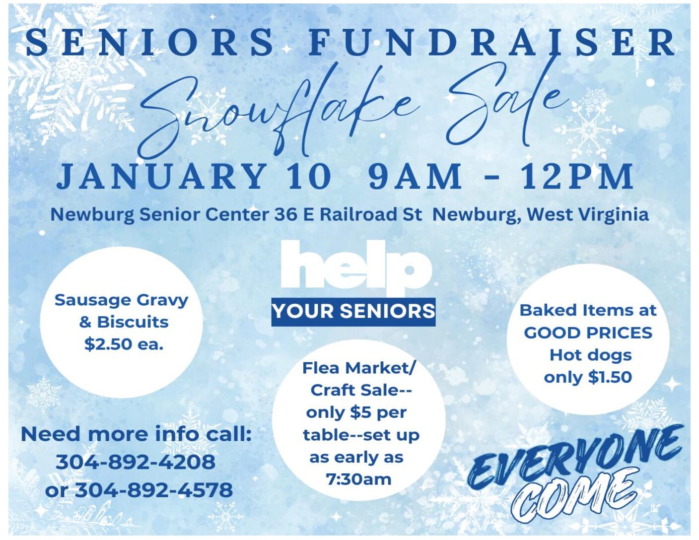Newburg Seniors Fundraiser