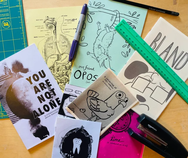 Zine Art with Elisha Rush Free Class Sponsored by Scotts Run Resonance Project