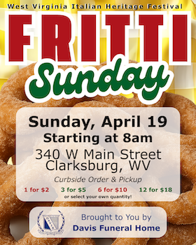 West Virginia Italian Heritage Festival Fritti Sunday!