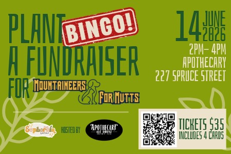 Plant Bingo Fundraiser for Mountaineers For Mutts